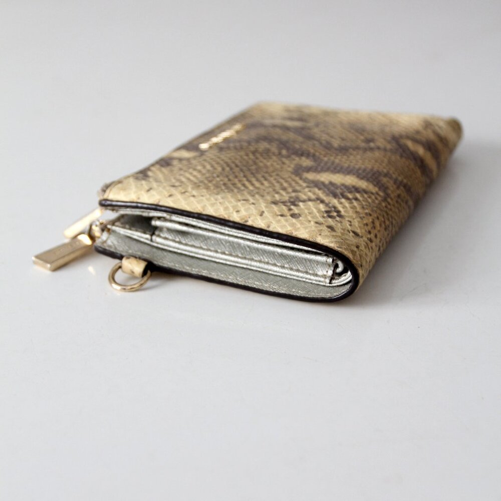 Michael Kors Python Embossed Leather Wallet - Picture 9 of 12
